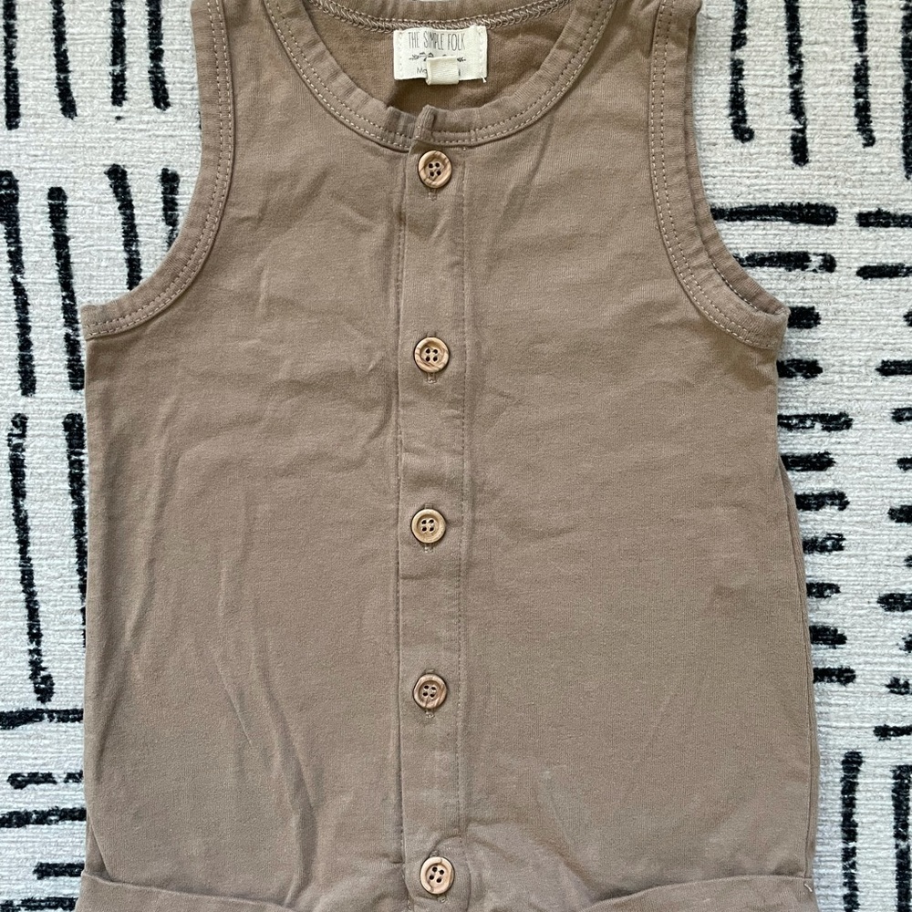 The Simple Folk Sleeveless Playsuit Romper 0-3 months